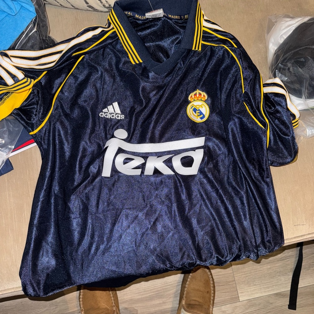 Adidas Blue and White Real Madrid Jersey